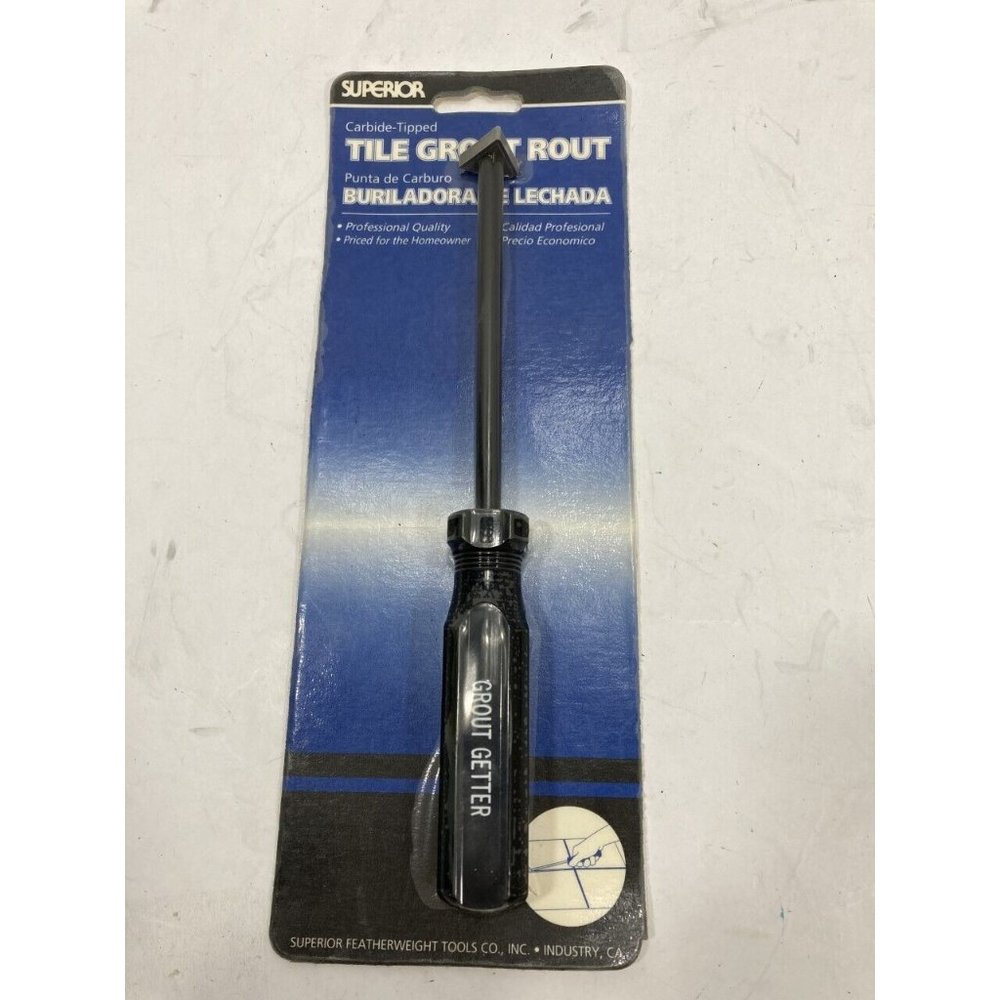 New Superior Carbide-Tipped Tile Grout Rout For Joints Between 3/16” and 1/2”